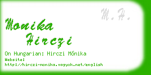 monika hirczi business card