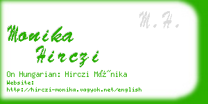 monika hirczi business card